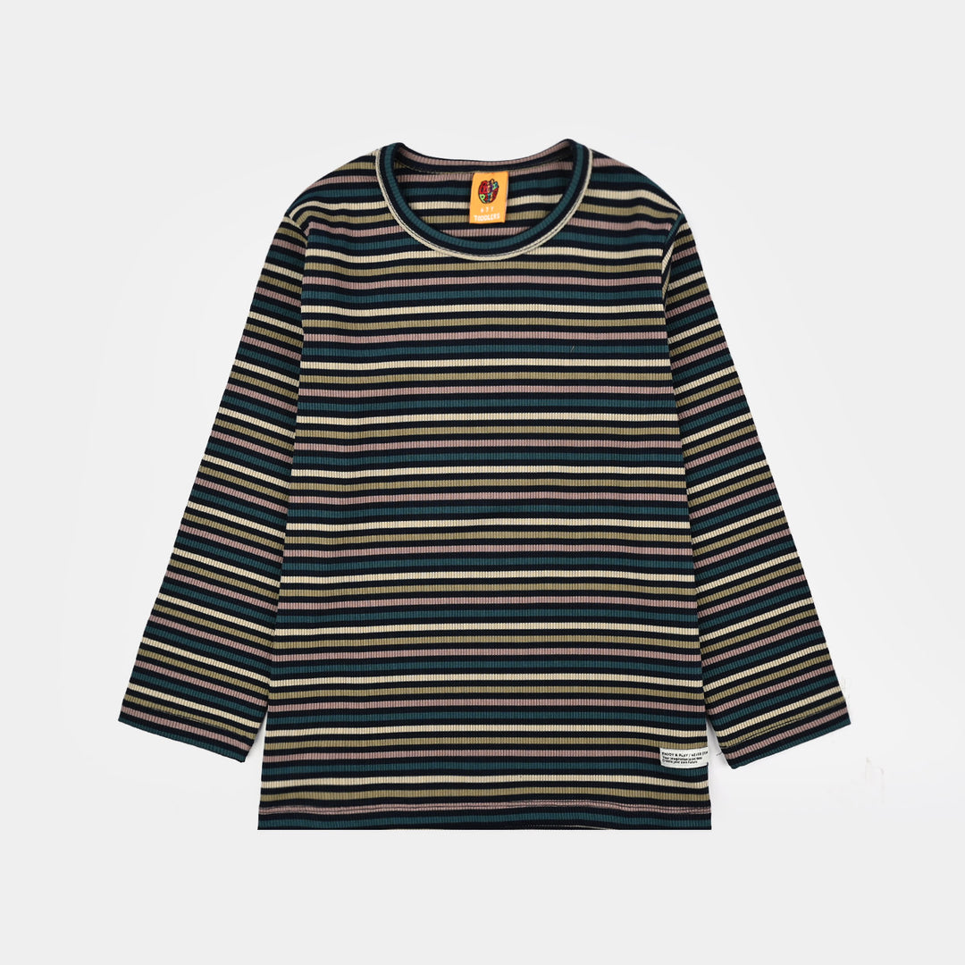 Boys 2x1 Rib T-Shirt F/S Your Imagination-Blue