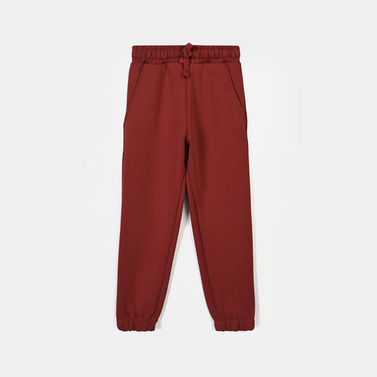 Girl Cotton Jersey 2 Pcs Suit Love  - Maroon