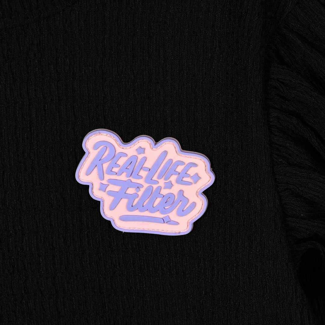 Girls Lycra Jersey T-Shirt Filter - BLACK