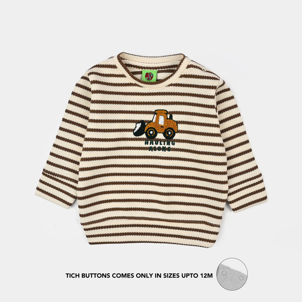 Infant Boys 2x1 Rib 2 Pcs Suit Hauling Alone - Stripes