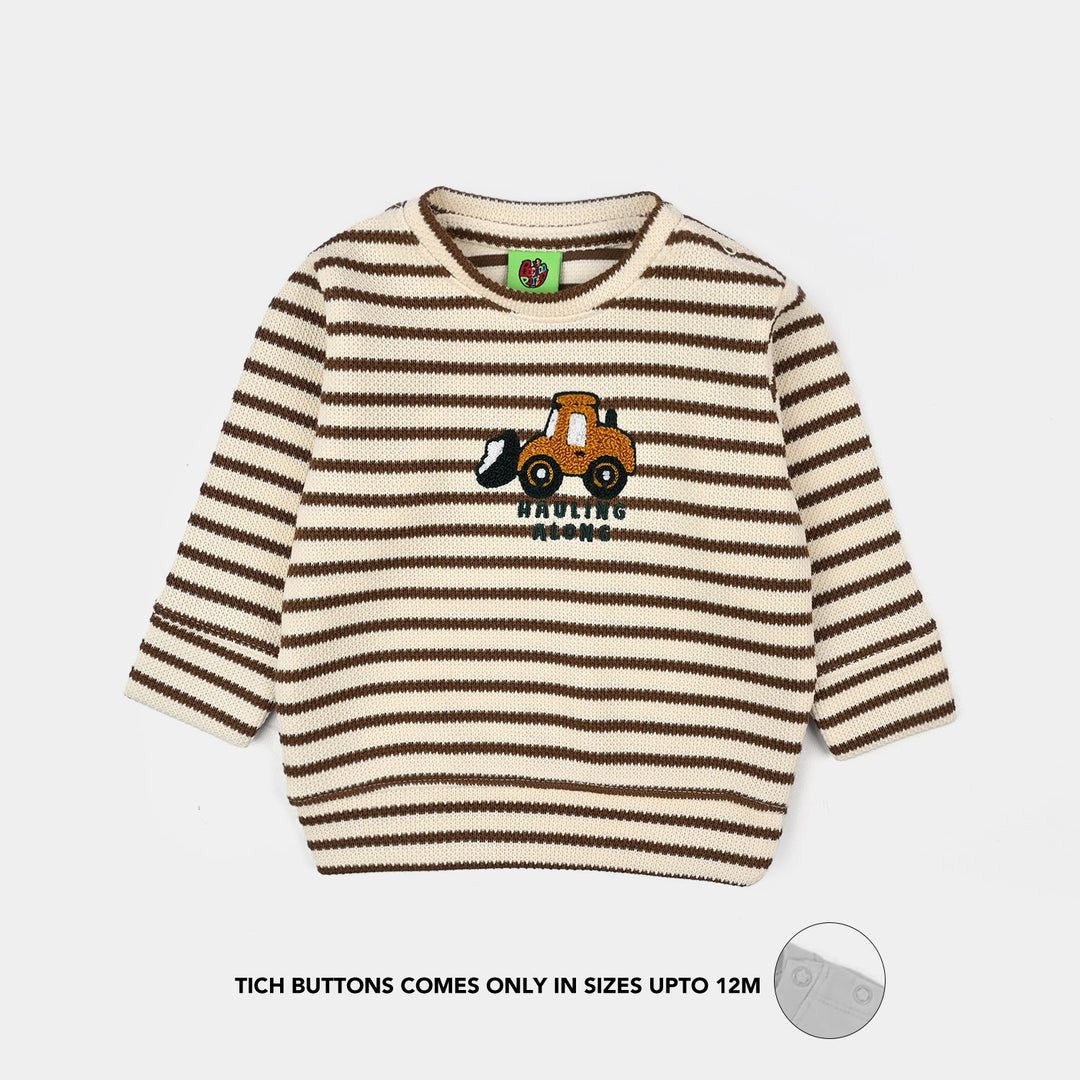 Infant Boys 2x1 Rib 2 Pcs Suit Hauling Alone - Stripes