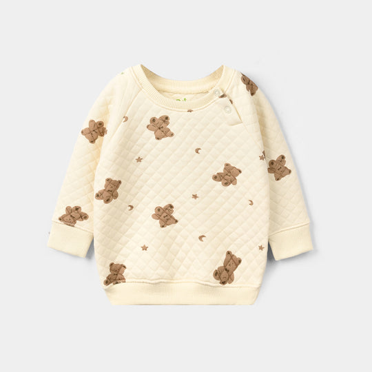 Infant Boys Quilted 2Pcs Suit Teddy-Off.White