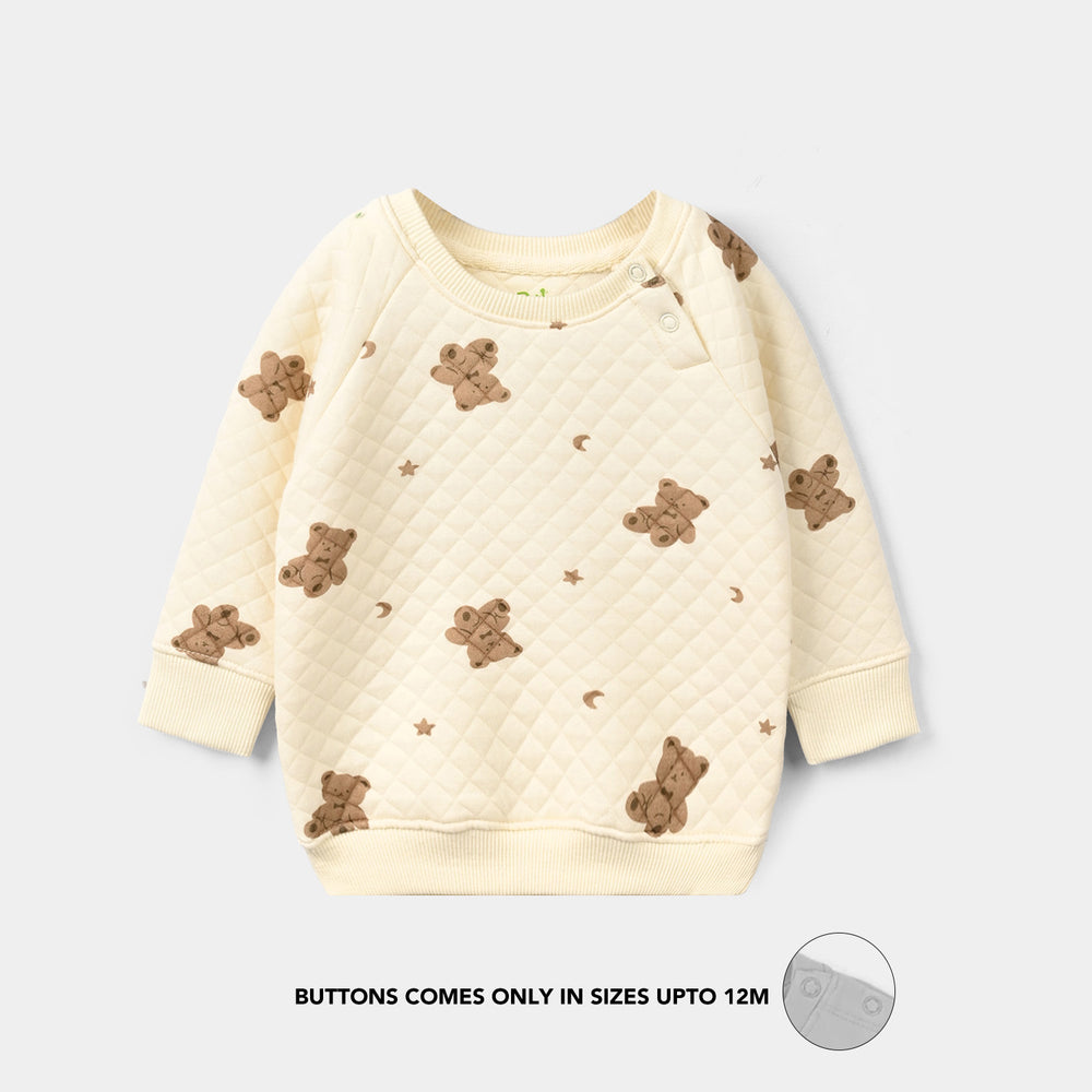 Infant Boys Quilted 2Pcs Suit Teddy-Off.White