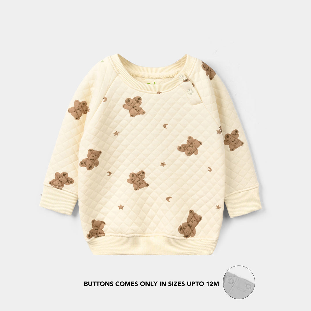 Infant Boys Quilted 2Pcs Suit Teddy-Off.White