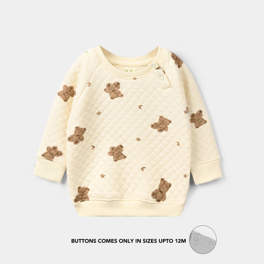 Infant Boys Quilted 2Pcs Suit Teddy-Off.White