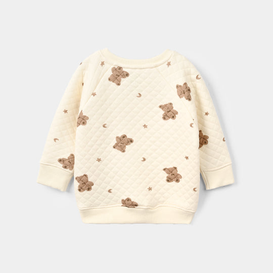Infant Boys Quilted 2Pcs Suit Teddy-Off.White