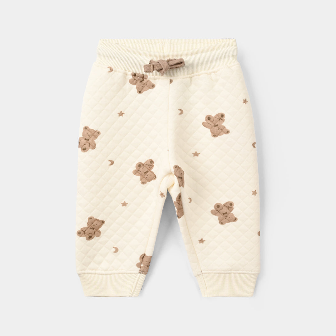 Infant Boys Quilted 2Pcs Suit Teddy-Off.White
