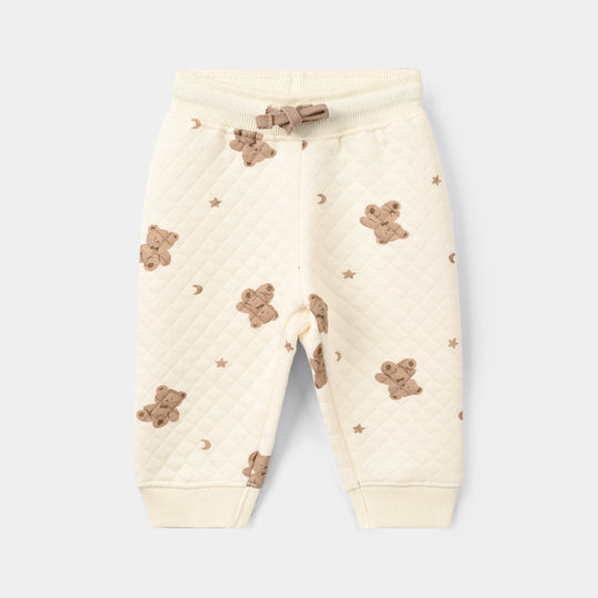 Infant Boys Quilted 2Pcs Suit Teddy-Off.White