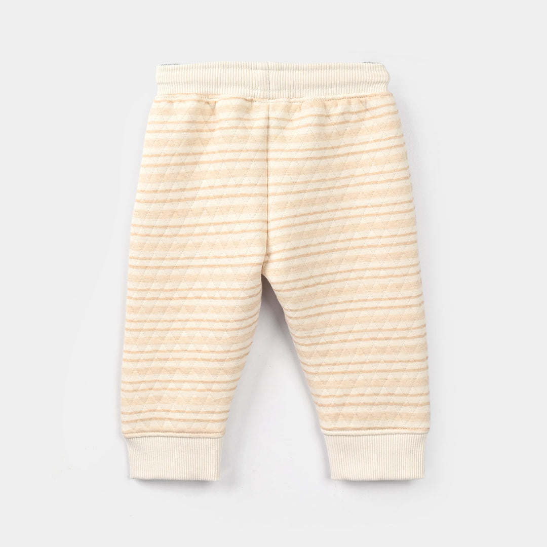 Infant Boys Quilted 2 Pcs Suit Cute Bunny - Off White