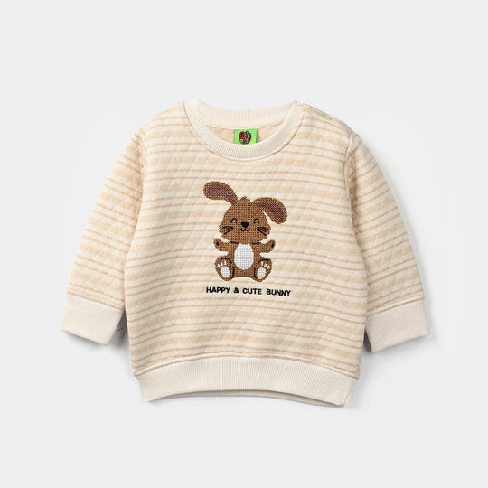 Infant Boys Quilted 2 Pcs Suit Cute Bunny - Off White