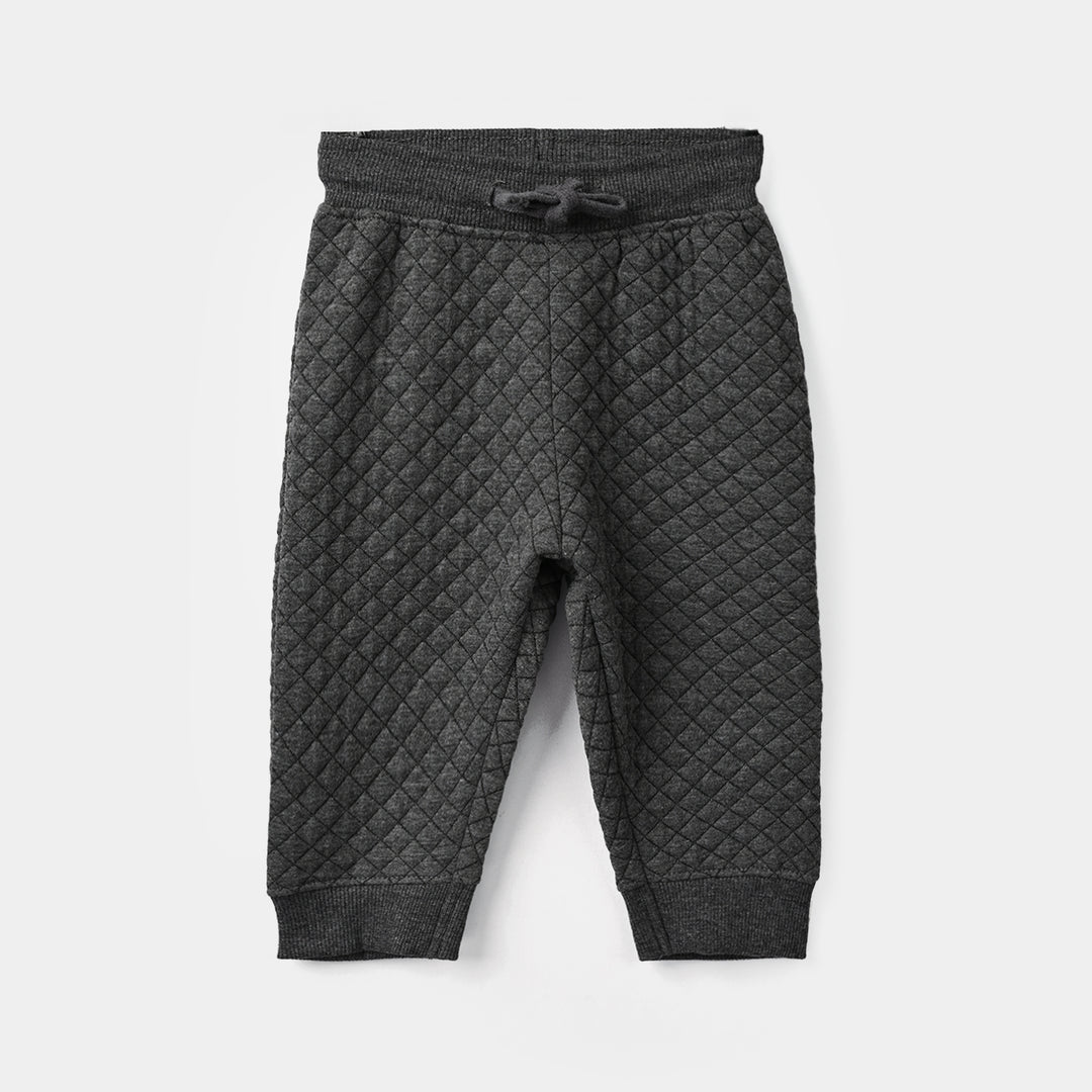 Infant Boys Quilted 2Pcs Suit Happy Dino-GREY
