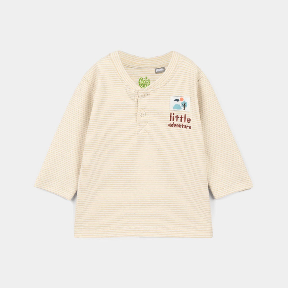 Infant Boys Yarn Dyed 2Pcs Suit Little Explorer-Off.White
