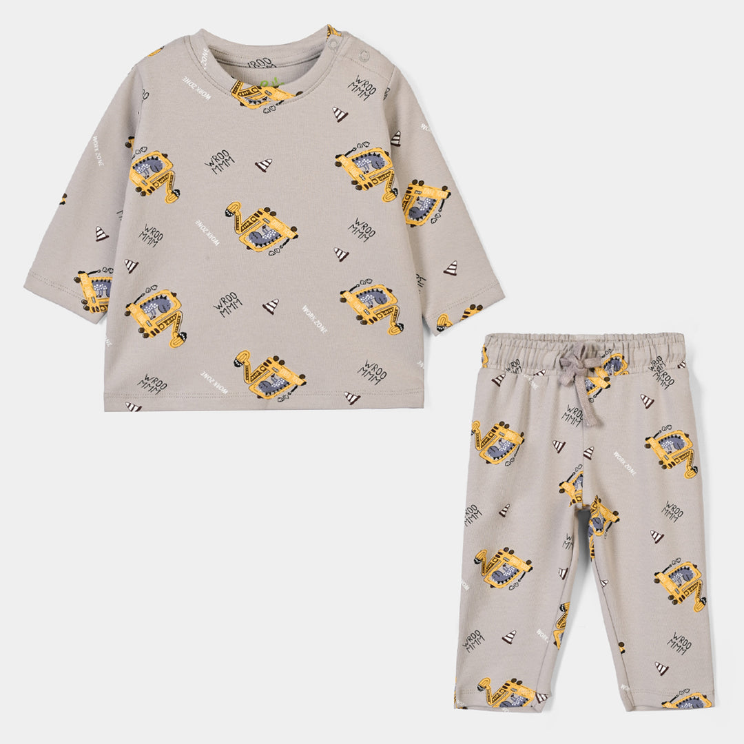 Infant Boys Cotton Interlock 2Pcs Suit Little Worker
