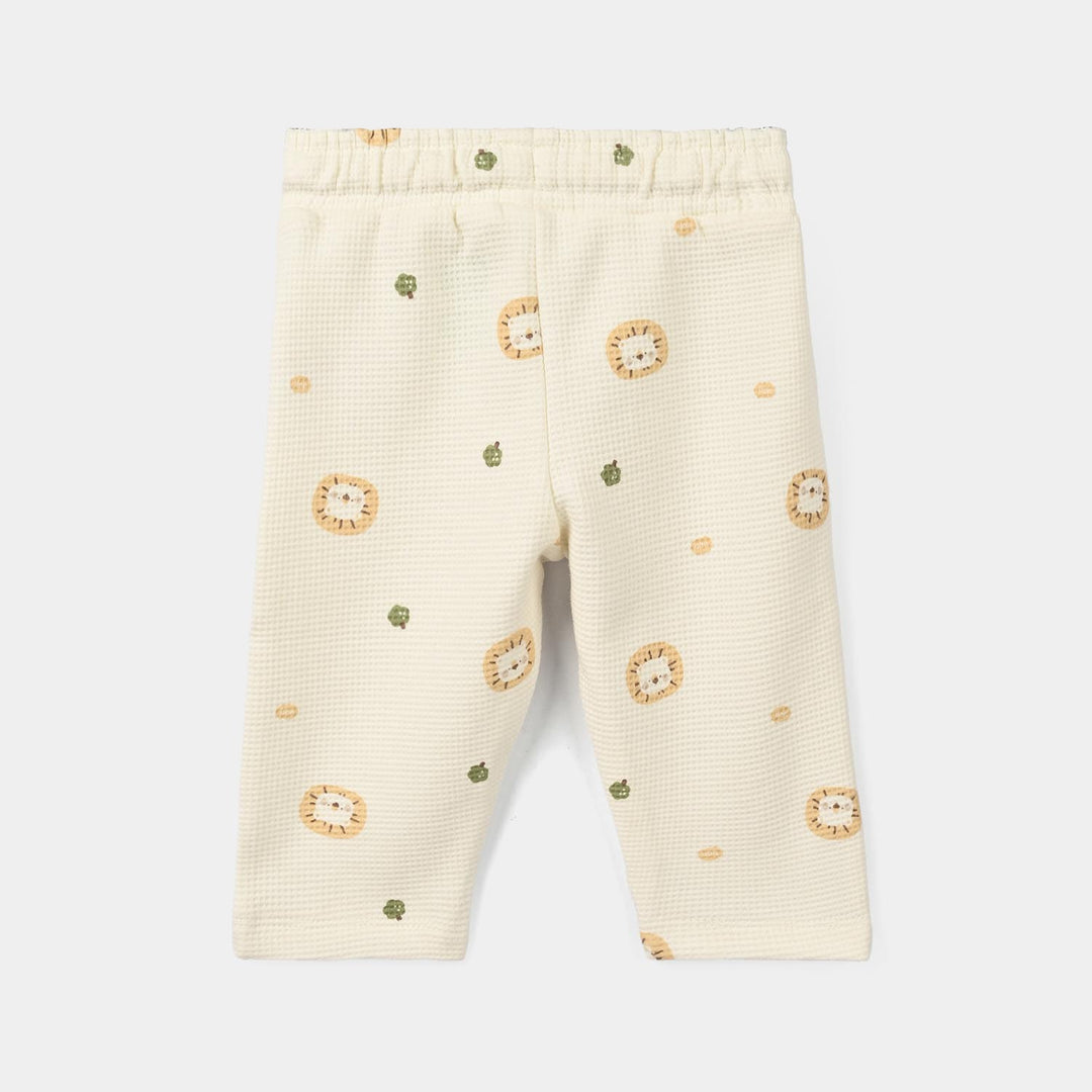 Infant Boys Thermal 2Pcs Suit Roar Me- Off-White