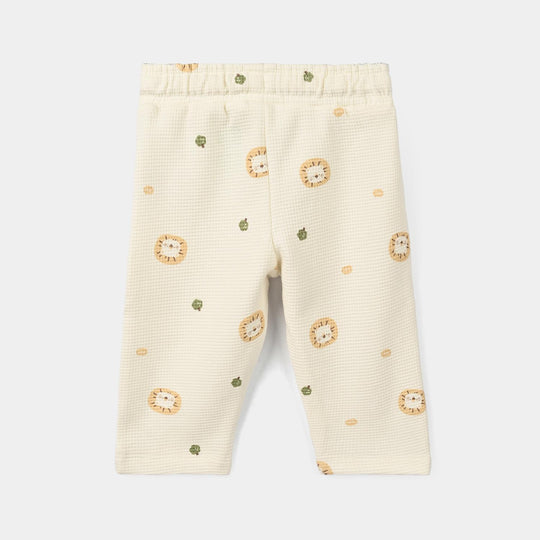 Infant Boys Thermal 2Pcs Suit Roar Me- Off-White