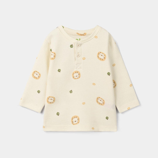 Infant Boys Thermal 2Pcs Suit Roar Me- Off-White