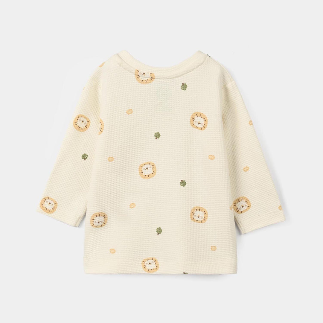 Infant Boys Thermal 2Pcs Suit Roar Me- Off-White