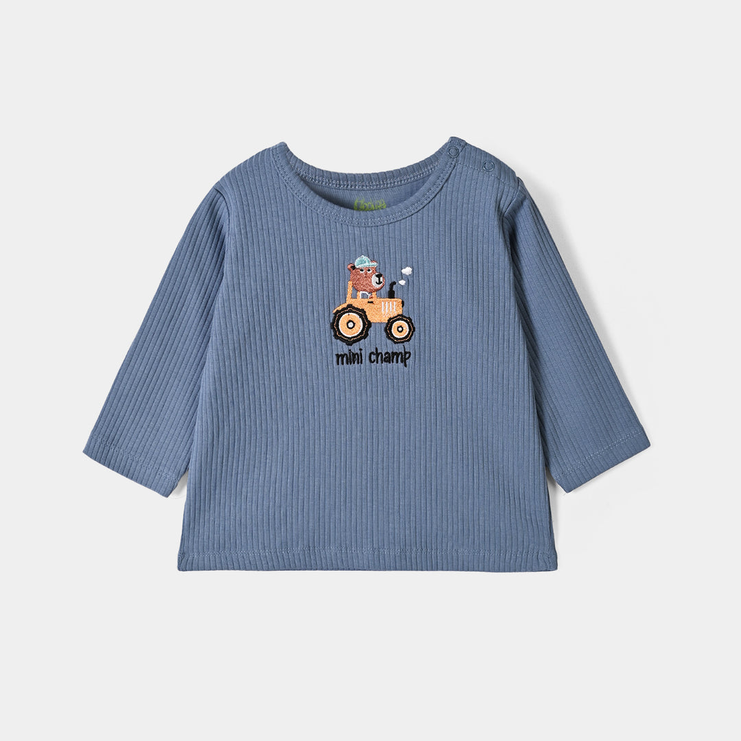 Infant Boys Lycra Jersey T-Shirt Mini Champ-BLUE