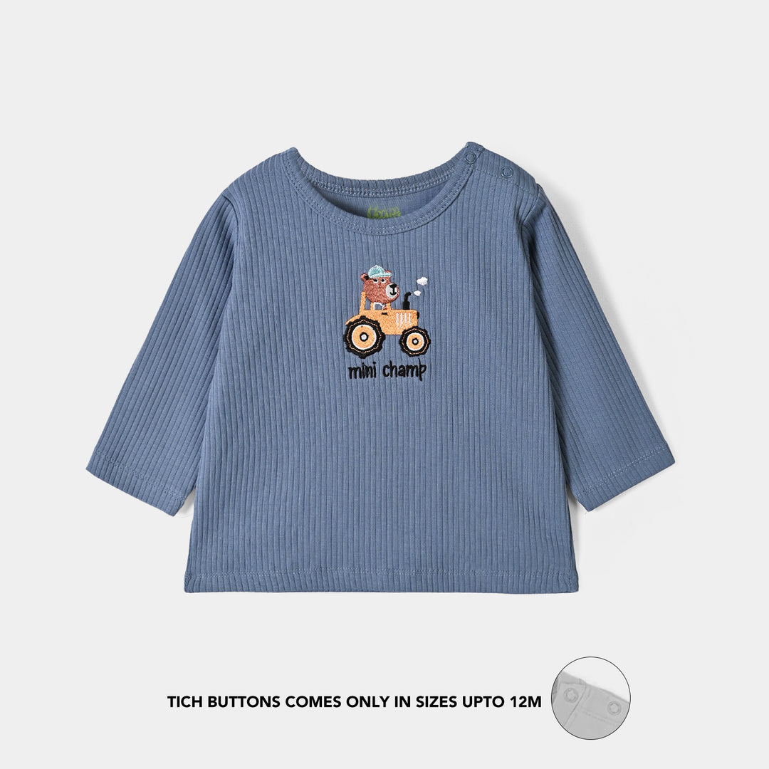 Infant Boys Lycra Jersey T-Shirt Mini Champ-BLUE