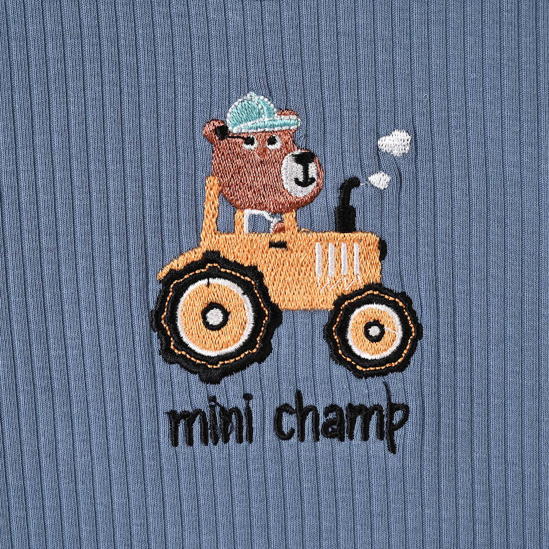 Infant Boys Lycra Jersey T-Shirt Mini Champ-BLUE