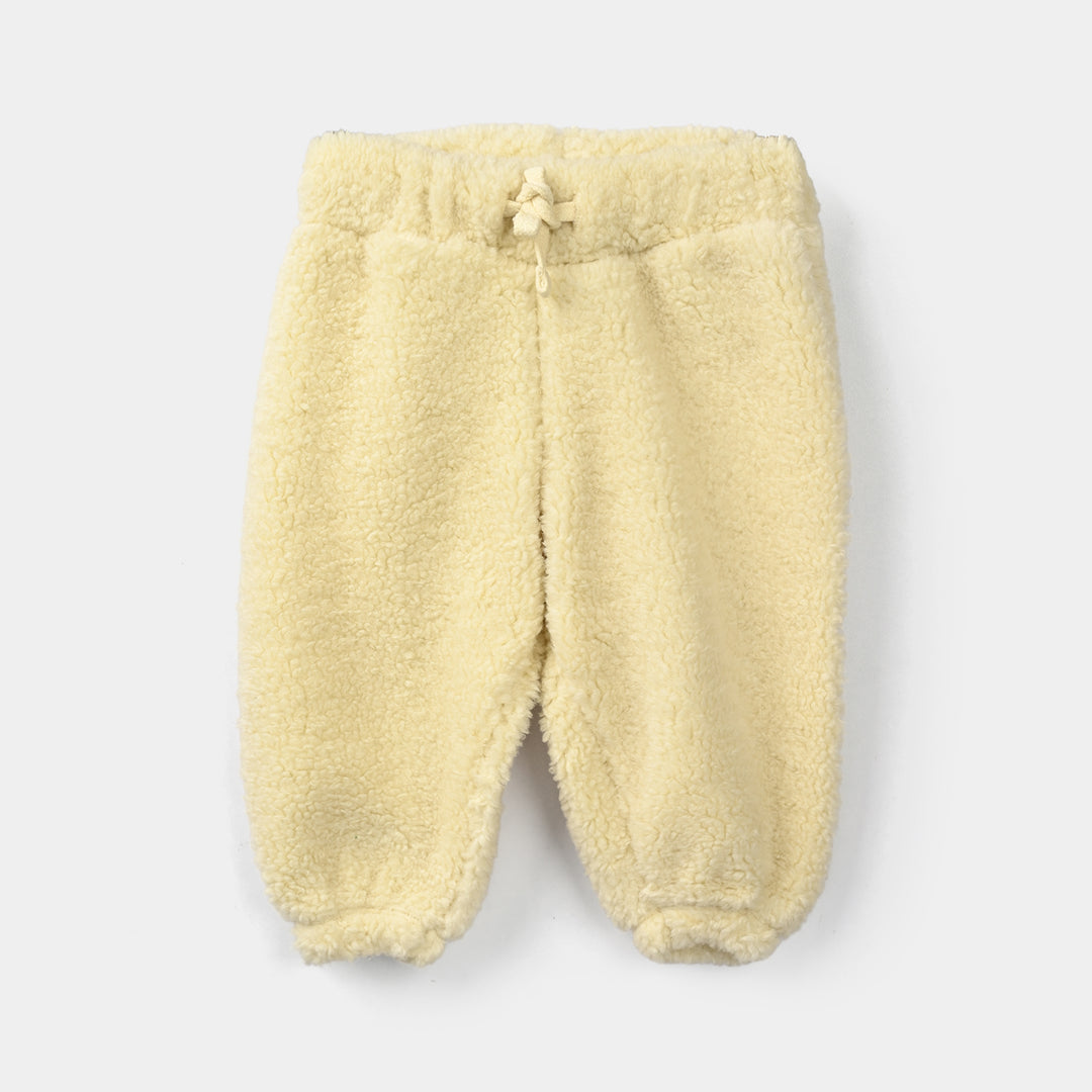Infant Girls Sherpa 2Pcs Suit Duck-Yellow