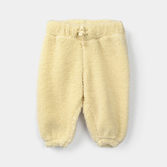Infant Girls Sherpa 2Pcs Suit Duck-Yellow