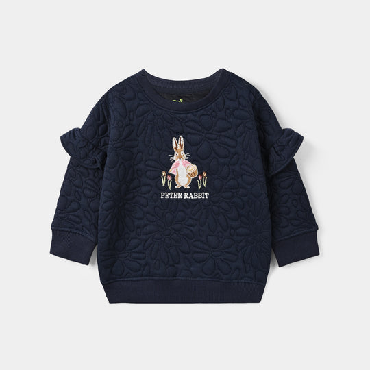 Infant Girls Cotton Interlock 2Pcs Suit Peter Rabbit-Blue