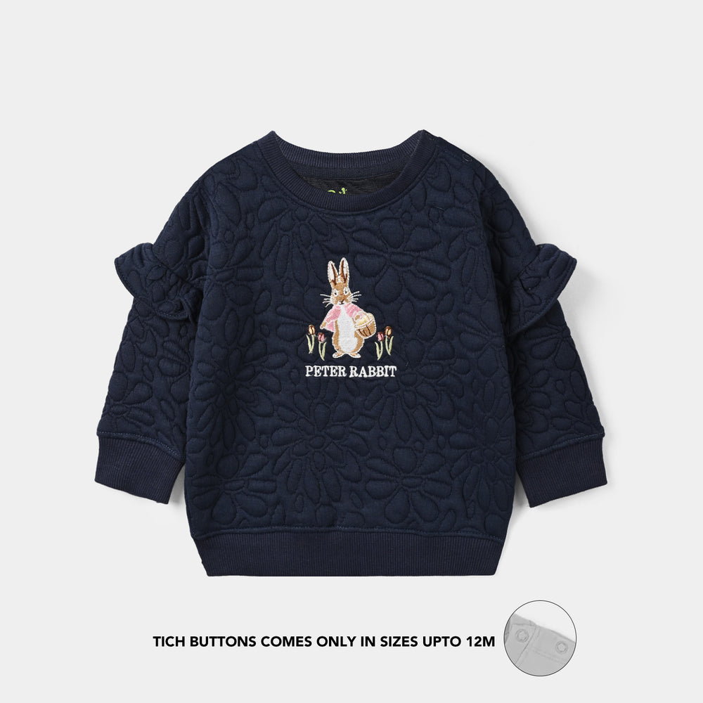 Infant Girls Cotton Interlock 2Pcs Suit Peter Rabbit-Blue
