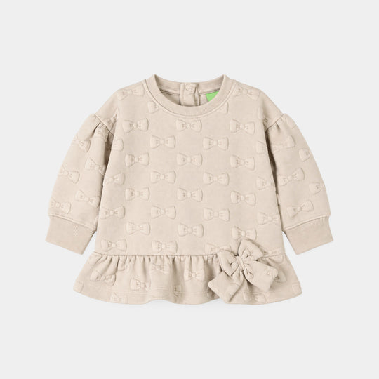 Infant Girls Quilted 2Pcs Suit Little Bows