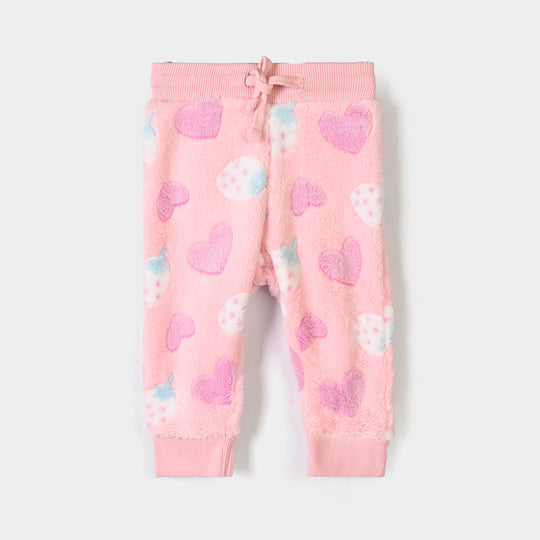 Infant Girls Sherpa 2Pcs Suit Strawberry - PINK
