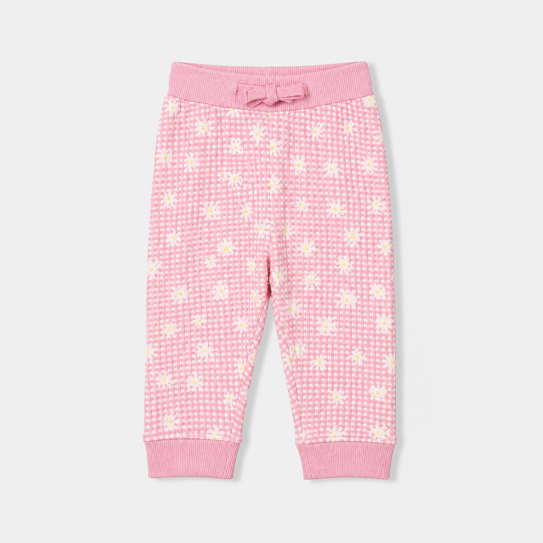 Infant Girls Cotton Jersey 2Pcs Suit Daisy-Pink