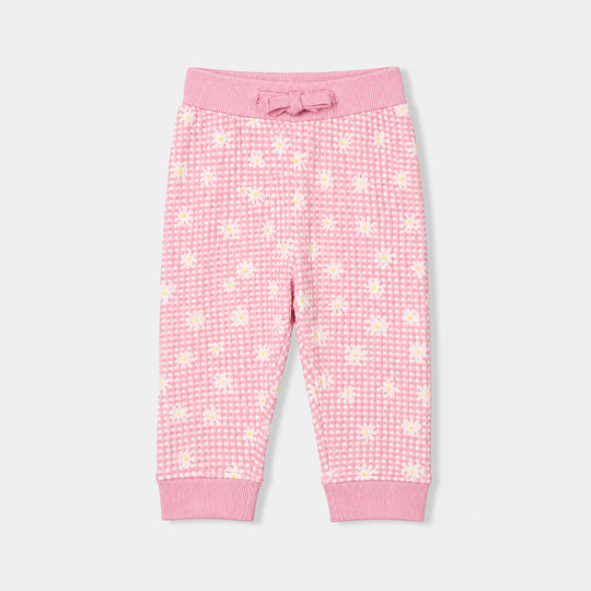 Infant Girls Cotton Jersey 2Pcs Suit Daisy-Pink