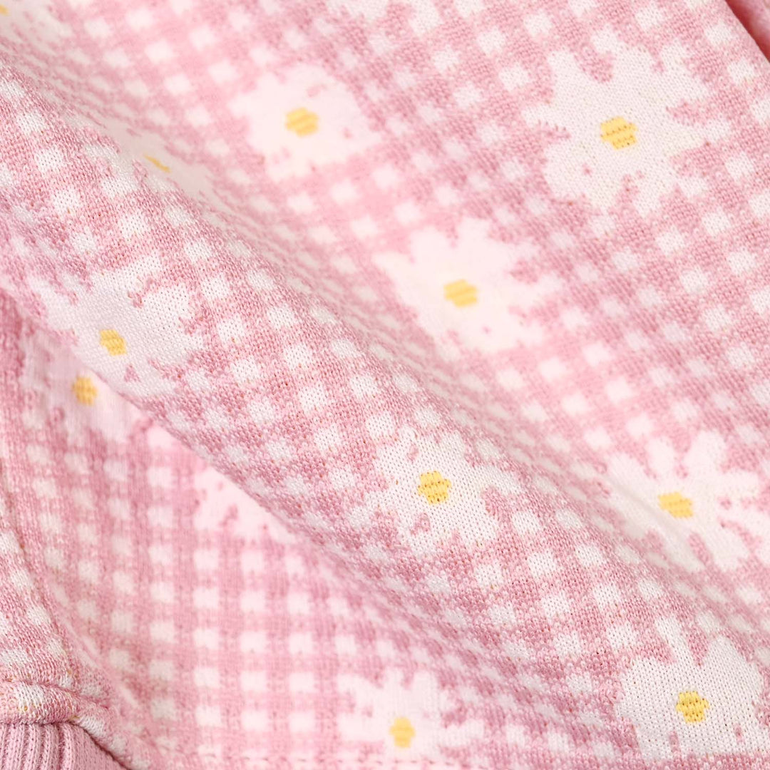 Infant Girls Cotton Jersey 2Pcs Suit Daisy-Pink