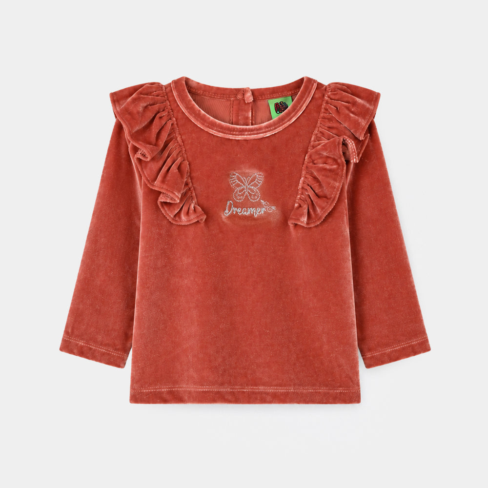 Infant Girls Velvet 2Pcs Suit Snowflakes
