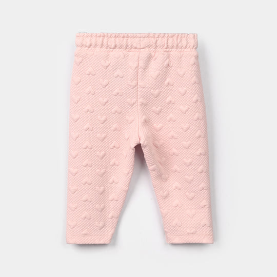 Infant Girls Quilted 2 Pcs Suit Hearts - Pink