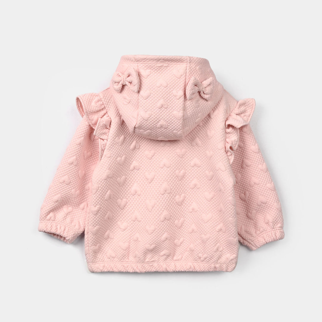 Infant Girls Quilted 2 Pcs Suit Hearts - Pink