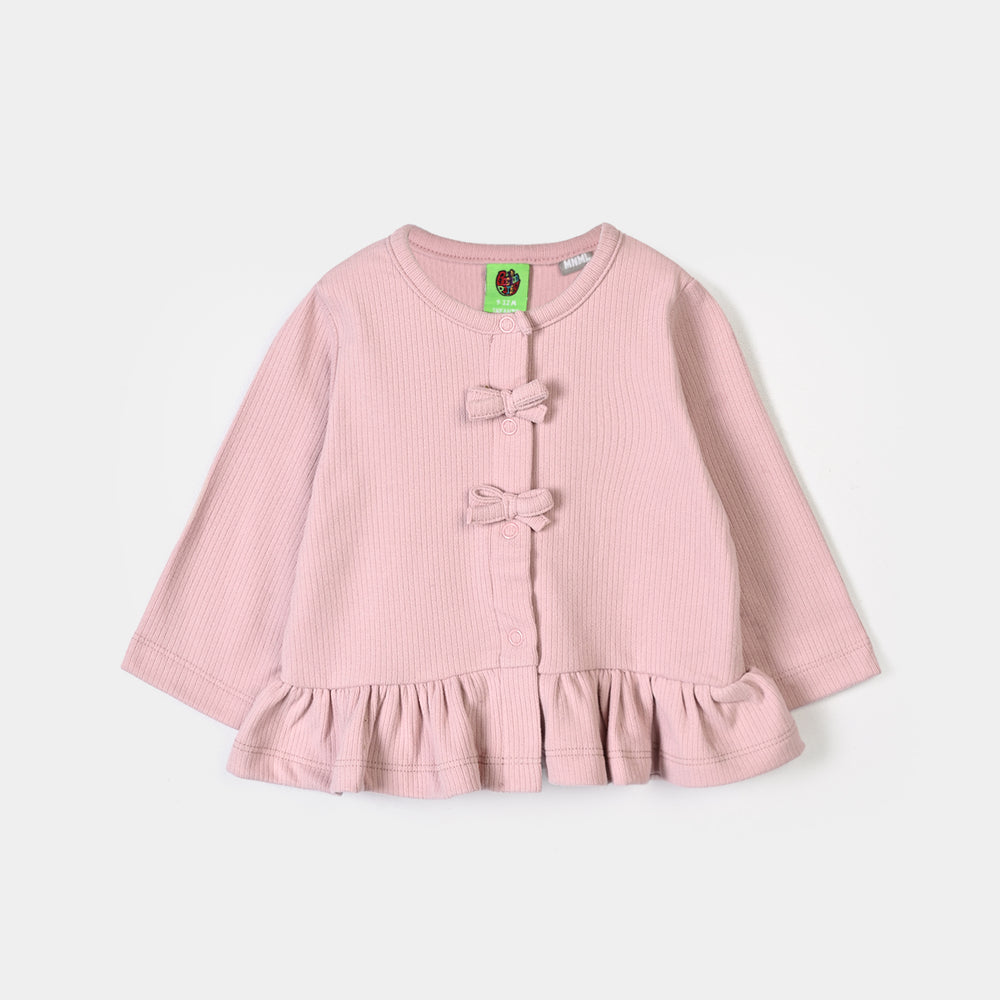 Infant Girls Ottoman 2Pcs Suit Layered Frill-PINK