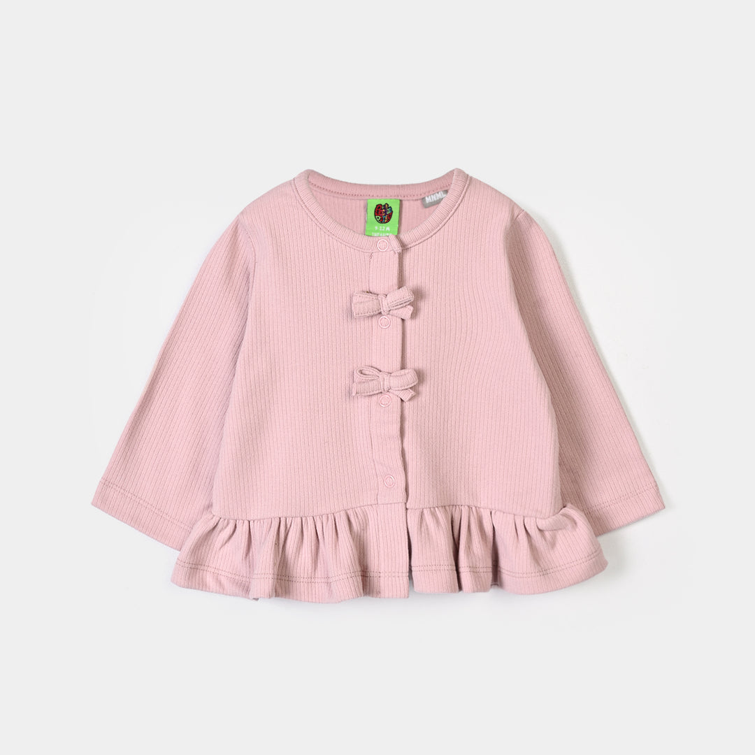 Infant Girls Ottoman 2Pcs Suit Layered Frill-PINK