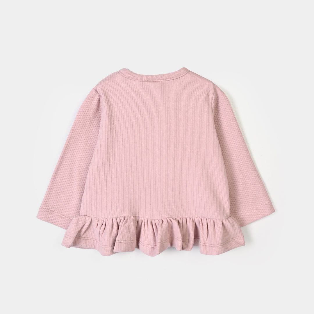 Infant Girls Ottoman 2Pcs Suit Layered Frill-PINK