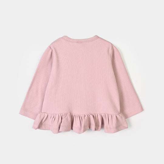 Infant Girls Ottoman 2Pcs Suit Layered Frill-PINK