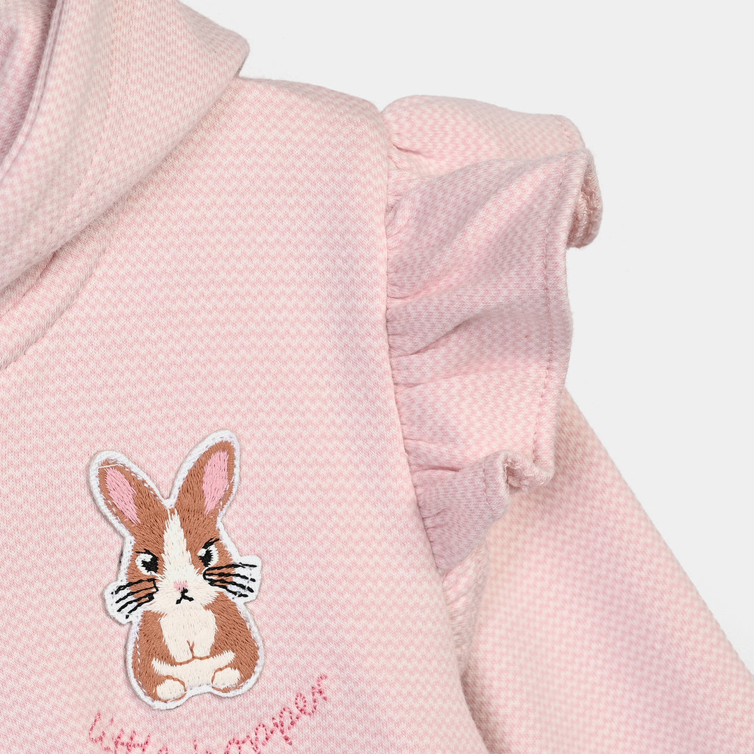 Infant Girls Cotton Jersey 2Pcs Suit Bunny-Pink
