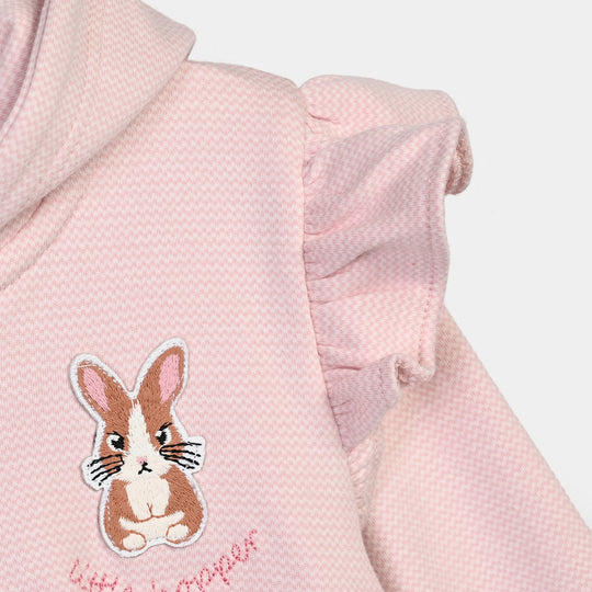 Infant Girls Cotton Jersey 2Pcs Suit Bunny-Pink