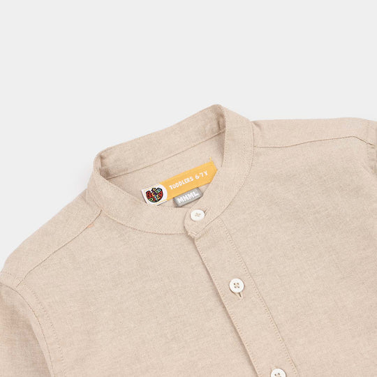 Boys Oxford Shirt F/S (Umber)-L.BROWN