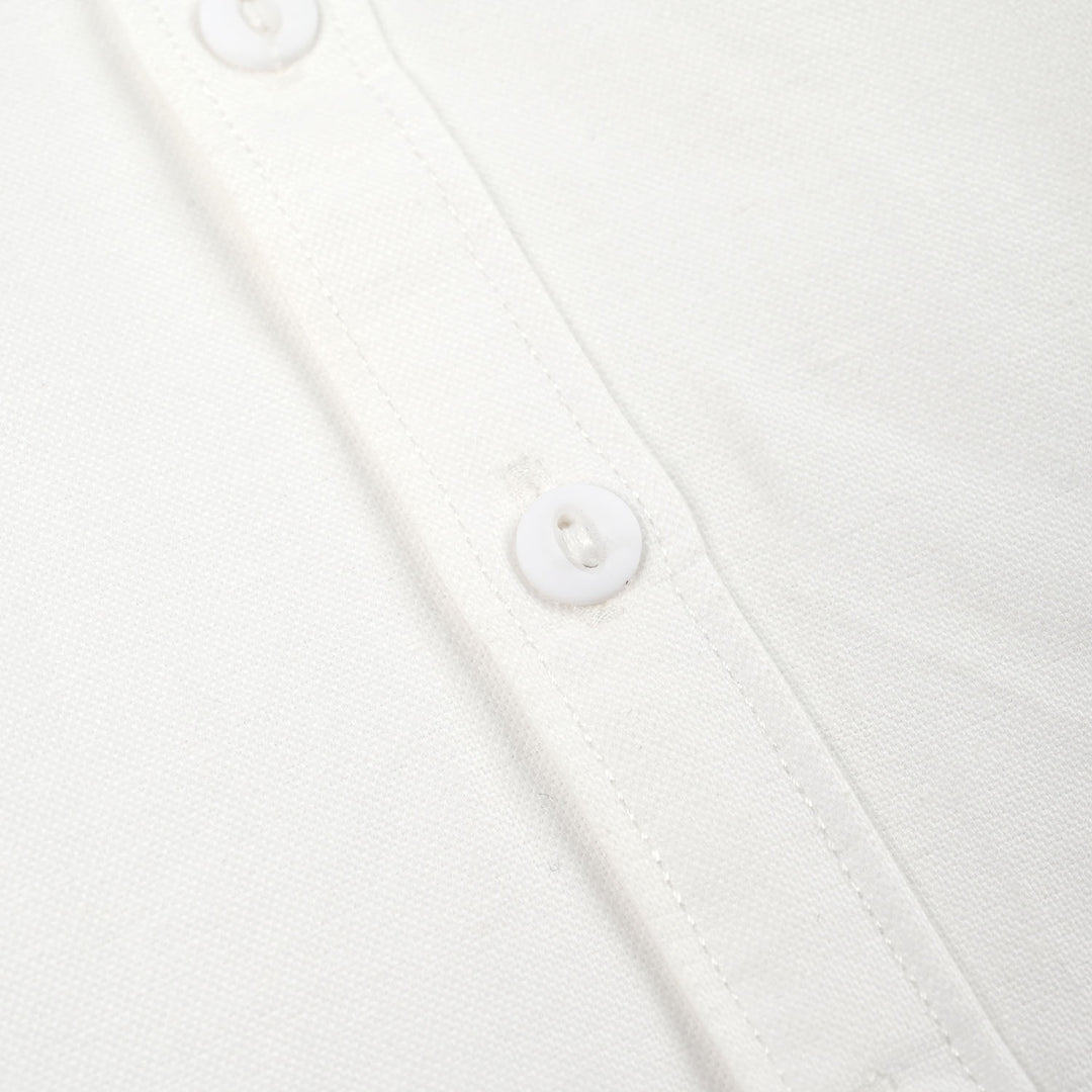 Infant Boys Oxford Shirt F/S (Bear)-WHITE