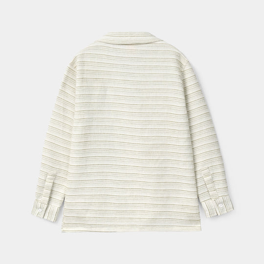 Boys Yarn Dyed Shirt Full Sleeves (Off Duty) - White