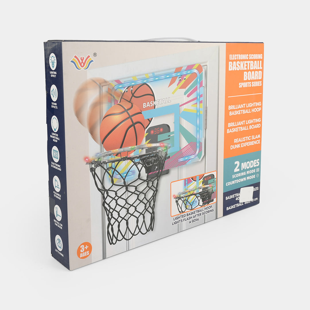 Electronic Scoring Basketball Play Set for Kids