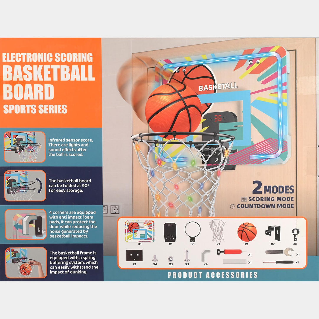Electronic Scoring Basketball Board Set with LED Lights