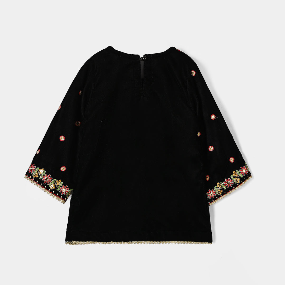 Infant Girls Velvet 2Pcs Dilnaz-BLACK