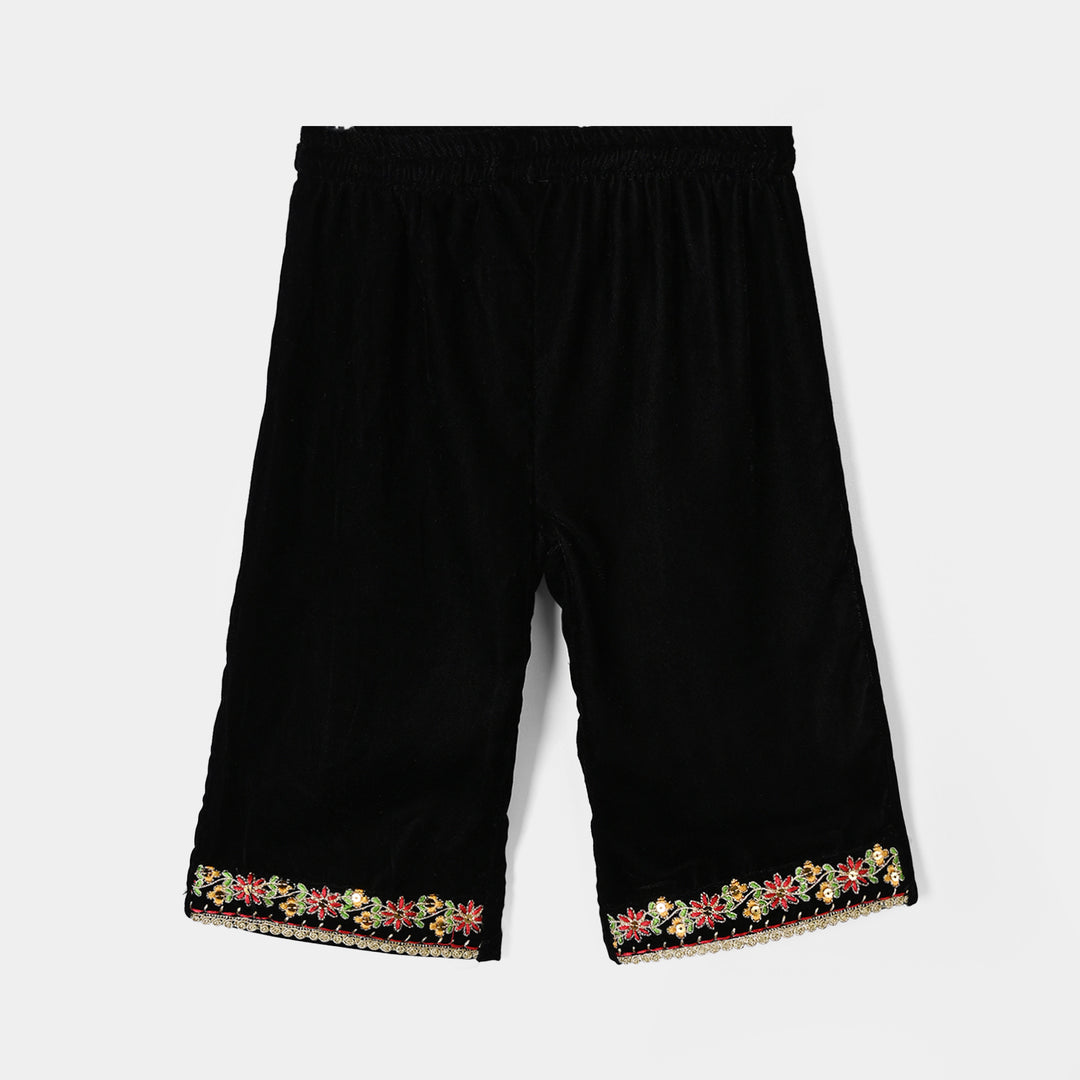 Infant Girls Velvet 2Pcs Dilnaz-BLACK