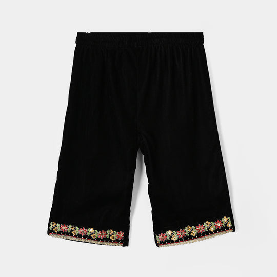 Infant Girls Velvet 2Pcs Dilnaz-BLACK